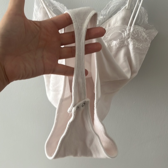 Abercrombie lace ribbed white bodysuit - Picture 3 of 4